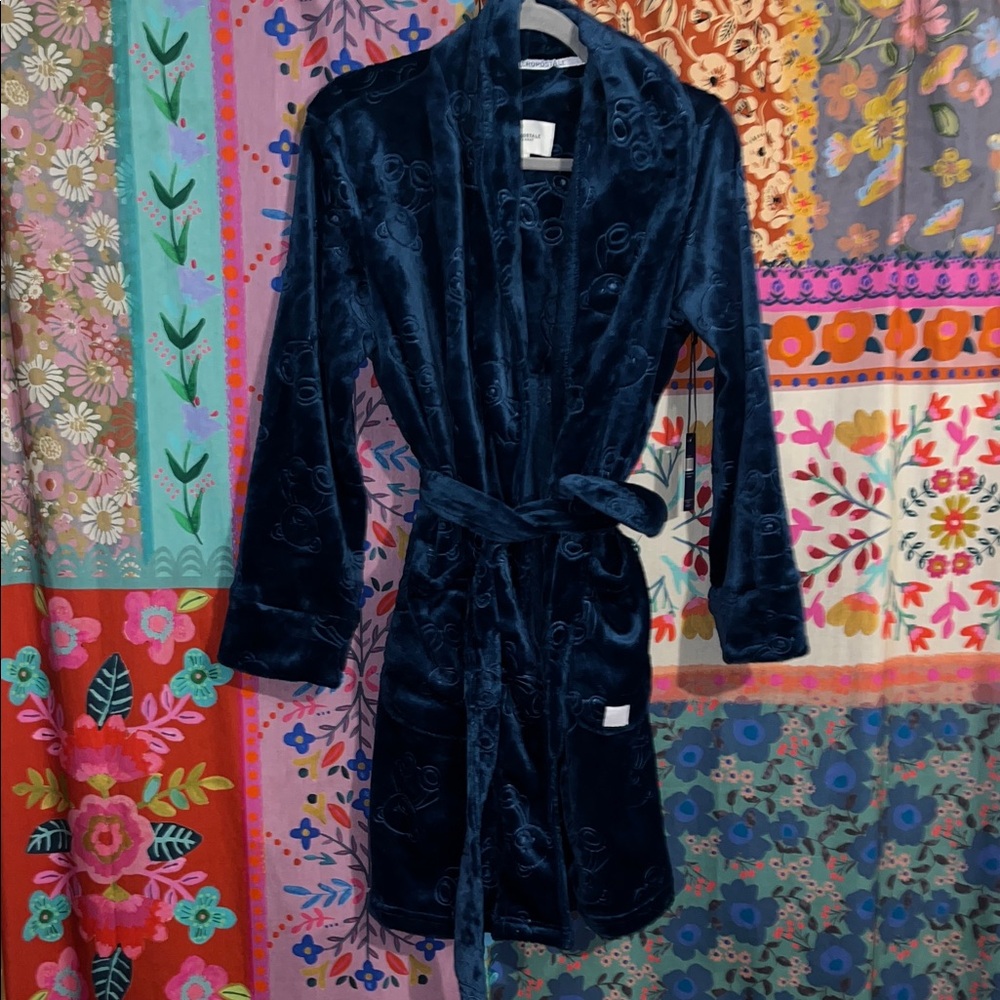 NWT AEROPOSTALE Midnight Blue Super Cozy Teddy Bear Robe